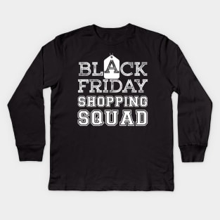 Black Friday Shopping Squad t shirt Kids Long Sleeve T-Shirt